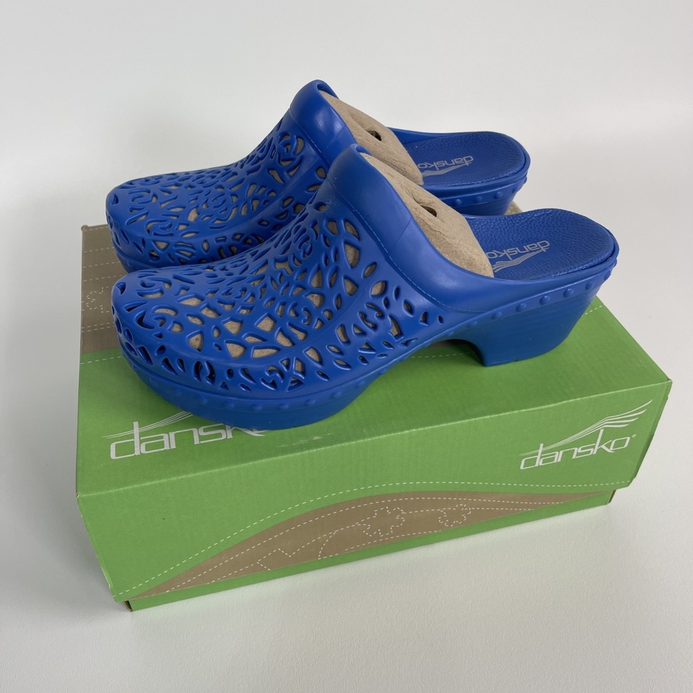 Dansko Pippa Molded Clog Shoe Open Back Thermoplastic Blue EU 39 (US 8.5-9)